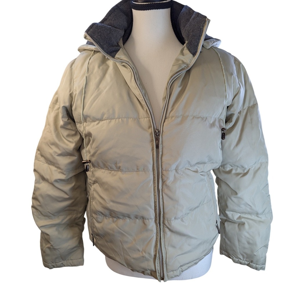Colebrook Women's Puffer Jacket Hooded Tan Down Size S Winter Warm Cozy - Picture 3 of 10